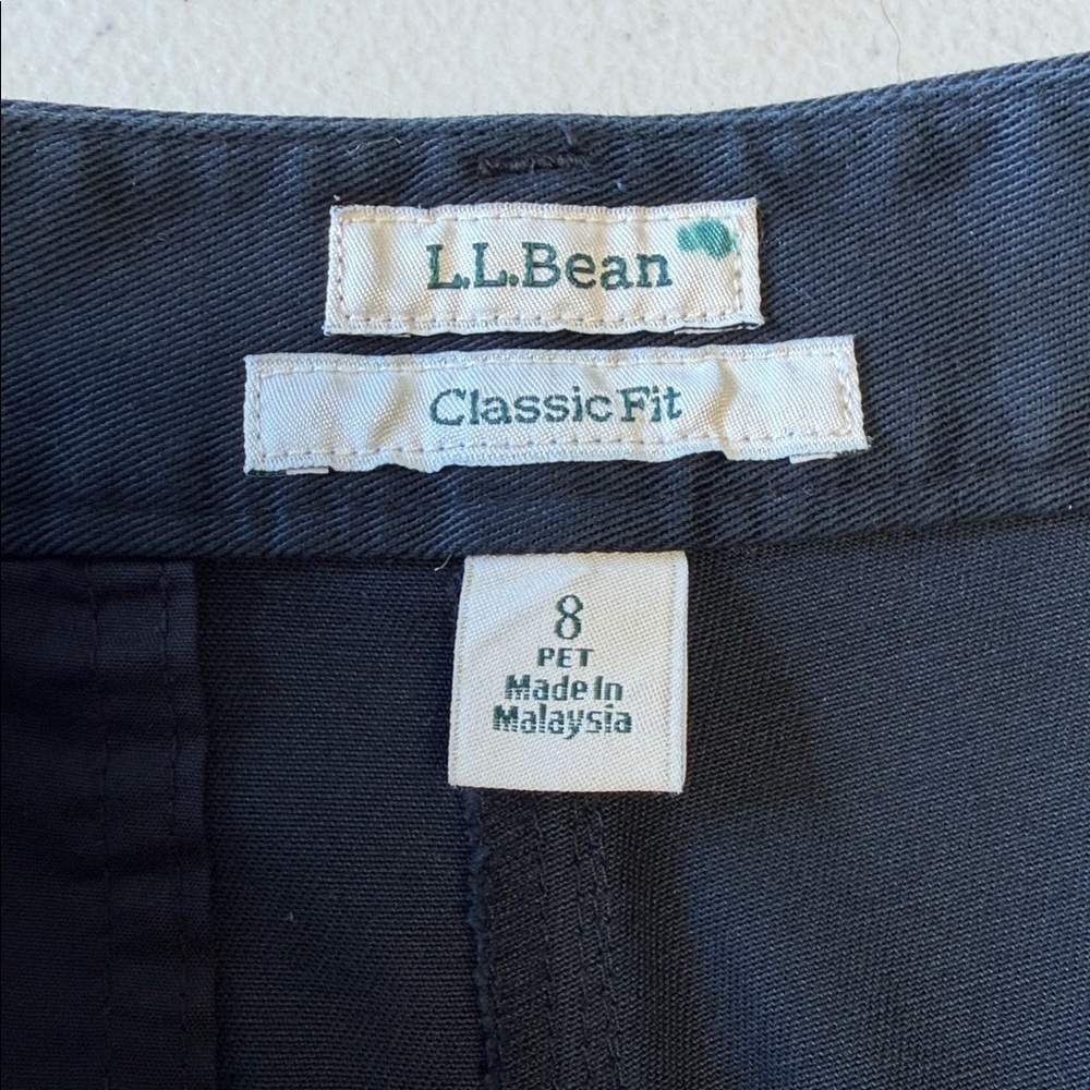 L.L. Bean Classic Fit Blue Khaki Pants (Petite) - Picture 2 of 7